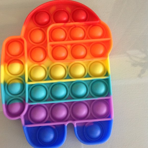 2 Multicolored Push Pop It Bubble Sensory Fidget Toy - Picture 5 of 5